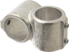 Hollaender - 1-1/4" Pipe, Short Barrel Crossover, Aluminum Alloy Cross Pipe Rail Fitting - Bright Finish - Exact Tooling