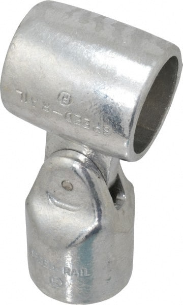 Hollaender - 1-1/2" Pipe, Adjustable Elbow Assembly, Aluminum Alloy Elbow Pipe Rail Fitting - Bright Finish - Exact Tooling