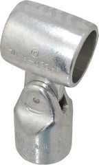 Hollaender - 1-1/2" Pipe, Adjustable Elbow Assembly, Aluminum Alloy Elbow Pipe Rail Fitting - Bright Finish - Exact Tooling