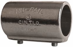Hollaender - 1-1/4" Pipe, Aluminum Alloy Straight Coupling Pipe Rail Fitting - Bright Finish - Exact Tooling