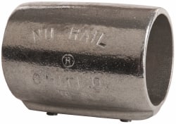 Hollaender - 2" Pipe, Aluminum Alloy Straight Coupling Pipe Rail Fitting - Bright Finish - Exact Tooling