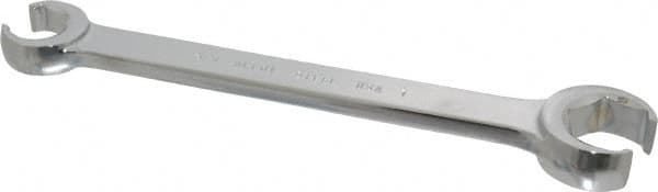Blackhawk by Proto - 3/4 x 1", Full Polish, Open End Flare Nut Wrench - 6 Points, 9-13/64" OAL, Steel, Double End Head - Exact Tooling