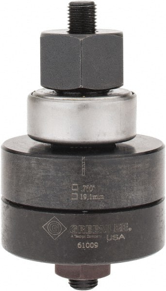 Greenlee - 3/4 Inch Hole Length x 3/4 Inch Wide, Square, Knockout Punch Unit - Hydraulic and Manually Operated, 14 Gauge Max in Mild Steel - Exact Tooling