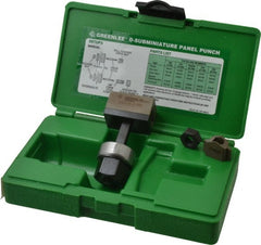 Greenlee - 0.787 Inch Hole Length x 0.982 Inch Wide, Pin Configuration, Punch Unit - Hydraulic and Manually Operated, 16 Gauge Max in Mild Steel - Exact Tooling