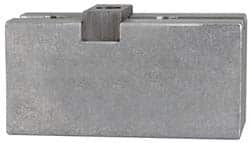 Abbott Workholding Products - 8" & Up Chuck Capacity, Tongue & Groove Attachment, Square Soft Lathe Chuck Jaw - 3 Jaws, Aluminum, 1-3/4" Btw Mount Hole Ctrs, 4" Long x 1-1/2" Wide x 2" High, 5/16" Groove, 1/2" Fastener - Exact Tooling