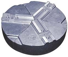 Abbott Workholding Products - 18" & Up Chuck Capacity, Serrated Attachment, Round Soft Lathe Chuck Jaw - 3 Jaws, Cast Aluminum, 2-1/2" Btw Mount Hole Ctrs, 18" Wide x 4" High, 1" Groove, 3/4" Fastener - Exact Tooling