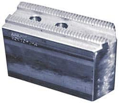 Abbott Workholding Products - 15" & Up Chuck Capacity, 3mm x 60° Serrated Attachment, Square Soft Lathe Chuck Jaw - 3 Jaws, Aluminum, 1.9685" Btw Mount Hole Ctrs, 6-1/2" Long x 2-1/2" Wide x 3" High, 0.8661" Groove, 0.7874" & 20mm Fastener - Exact Tooling
