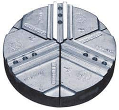 Abbott Workholding Products - 15" & Up Chuck Capacity, 1/16" x 90 Serrated Attachment, Round Soft Lathe Chuck Jaw - 3 Jaws, Cast Aluminum, 1-9/16" Btw Mount Hole Ctrs, 18" Wide x 3" High, 0.827" Groove, 5/8" Fastener - Exact Tooling