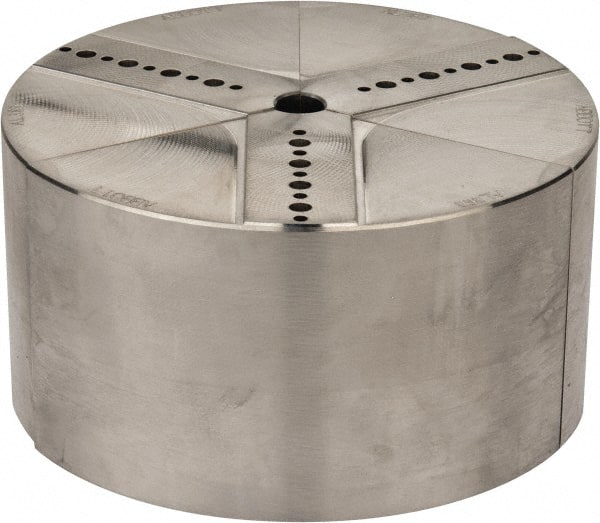 Abbott Workholding Products - 6" & Up Chuck Capacity, Northfield Attachment, Round Soft Lathe Chuck Jaw - 3 Jaws, Aluminum, 5.92" Wide x 3" High - Exact Tooling
