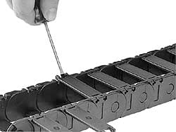 Igus - 1 Ft. Long, Igumid G, Fixed Open Cable and Hose Carrier - 3.03 Inch Inside Width x 0.98 Inch Inside Height, 3.66 Inch Outside Width x 1.38 Inch Outside Height, 2.16 Inch Bend Radius - Exact Tooling
