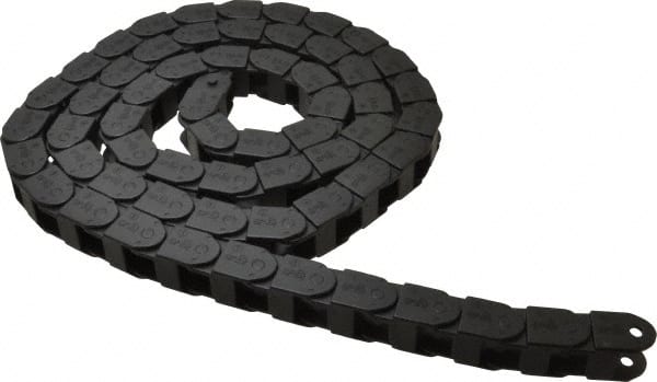 Igus - 6 Ft. Long, Igumid G, Fixed Open Cable and Hose Carrier - 0.59 Inch Inside Width x 0.71 Inch Inside Height, 1.02 Inch Outside Width x 0.91 Inch Outside Height, 1-1/2 Inch Bend Radius - Exact Tooling