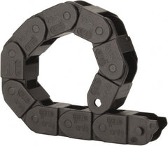 Igus - 1 Ft. Long, Igumid G, Fixed Open Cable and Hose Carrier - 0.59 Inch Inside Width x 0.71 Inch Inside Height, 1.02 Inch Outside Width x 0.91 Inch Outside Height, 1-1/2 Inch Bend Radius - Exact Tooling