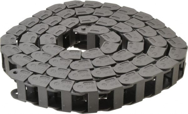 Igus - 6 Ft. Long, Igumid G, Fixed Open Cable and Hose Carrier - 0.98 Inch Inside Width x 0.71 Inch Inside Height, 1.42 Inch Outside Width x 0.91 Inch Outside Height, 1-1/2 Inch Bend Radius - Exact Tooling