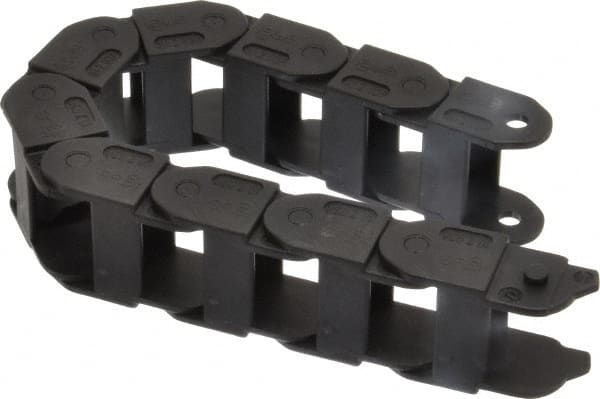 Igus - 1 Ft. Long, Igumid G, Fixed Open Cable and Hose Carrier - 0.98 Inch Inside Width x 0.71 Inch Inside Height, 1.42 Inch Outside Width x 0.91 Inch Outside Height, 1-1/2 Inch Bend Radius - Exact Tooling