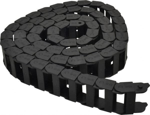 Igus - 6 Ft. Long, Igumid G, Fixed Open Cable and Hose Carrier - 1-1/2 Inch Inside Width x 0.71 Inch Inside Height, 1.93 Inch Outside Width x 0.91 Inch Outside Height, 1-1/2 Inch Bend Radius - Exact Tooling