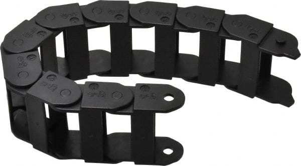 Igus - 1 Ft. Long, Igumid G, Fixed Open Cable and Hose Carrier - 1-1/2 Inch Inside Width x 0.71 Inch Inside Height, 1.93 Inch Outside Width x 0.91 Inch Outside Height, 1-1/2 Inch Bend Radius - Exact Tooling