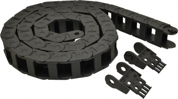 Igus - 6 Ft. Long, Igumid G, Fixed Open Cable and Hose Carrier - 1-1/2 Inch Inside Width x 0.98 Inch Inside Height, 2.13 Inch Outside Width x 1.38 Inch Outside Height, 2.16 Inch Bend Radius - Exact Tooling