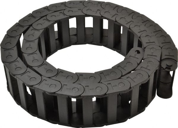 Igus - 6 Ft. Long, Igumid G, Fixed Open Cable and Hose Carrier - 3.03 Inch Inside Width x 0.98 Inch Inside Height, 3.66 Inch Outside Width x 1.38 Inch Outside Height, 4.92 Inch Bend Radius - Exact Tooling