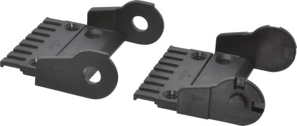 Igus - 2.87 Inch Outside Width x 1.38 Inch Outside Height, Cable and Hose Carrier Plastic Open Mounting Bracket Set - 4.92 Inch Bend Radius, 2.24 Inch Inside Width x 0.98 Inch Inside Height - Exact Tooling