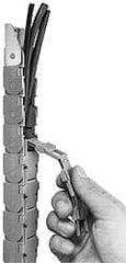 Igus - 1 Ft. Long, Igumid G, Snap Open Cable and Hose Carrier - 2.95 Inch Inside Width x 1.77 Inch Inside Height, 3.74 Inch Outside Width x 2.52 Inch Outside Height, 5.91 Inch Bend Radius - Exact Tooling