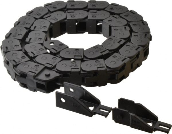 Igus - 3 Ft. Long, Igumid G, Snap Open Cable and Hose Carrier - 0.59 Inch Inside Width x 0.67 Inch Inside Height, 1.02 Inch Outside Width x 0.94 Inch Outside Height, 1-1/2 Inch Bend Radius - Exact Tooling