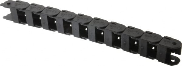 Igus - 1 Ft. Long, Igumid G, Snap Open Cable and Hose Carrier - 0.98 Inch Inside Width x 0.67 Inch Inside Height, 1.42 Inch Outside Width x 0.94 Inch Outside Height, 1-1/2 Inch Bend Radius - Exact Tooling