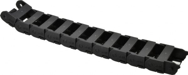 Igus - 1 Ft. Long, Igumid G, Snap Open Cable and Hose Carrier - 1-1/2 Inch Inside Width x 0.67 Inch Inside Height, 1.93 Inch Outside Width x 0.94 Inch Outside Height, 1-1/2 Inch Bend Radius - Exact Tooling