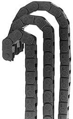 Igus - 3 Ft. Long, Igumid G, Fixed Open Cable and Hose Carrier - 1.97 Inch Inside Width x 0.41 Inch Inside Height, 2.24 Inch Outside Width x 0.59 Inch Outside Height, 1.1 Inch Bend Radius - Exact Tooling