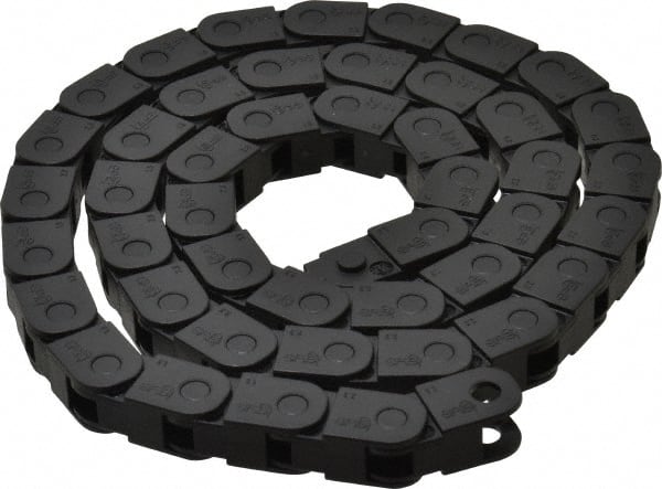 Igus - 3 Ft. Long, Igumid G, Fixed Open Cable and Hose Carrier - 0.2362 Inch Inside Width x 0.41 Inch Inside Height, 0.49 Inch Outside Width x 0.59 Inch Outside Height, 1.1 Inch Bend Radius - Exact Tooling