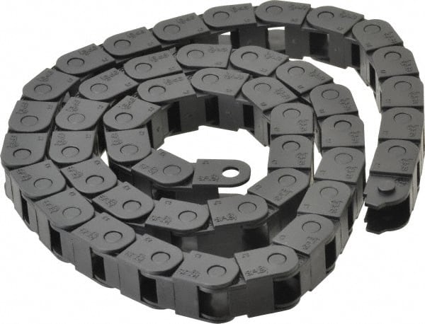 Igus - 3 Ft. Long, Igumid G, Fixed Open Cable and Hose Carrier - 0.39 Inch Inside Width x 0.41 Inch Inside Height, 0.65 Inch Outside Width x 0.59 Inch Outside Height, 1.1 Inch Bend Radius - Exact Tooling