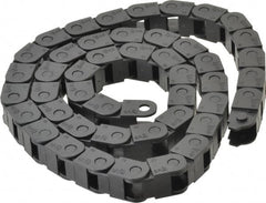 Igus - 3 Ft. Long, Igumid G, Fixed Open Cable and Hose Carrier - 0.39 Inch Inside Width x 0.41 Inch Inside Height, 0.65 Inch Outside Width x 0.59 Inch Outside Height, 1.1 Inch Bend Radius - Exact Tooling