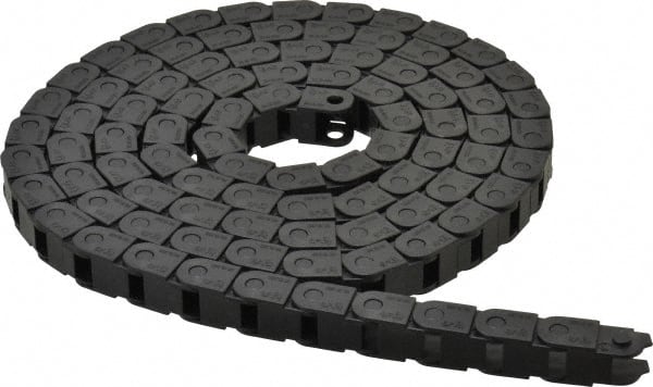 Igus - 6 Ft. Long, Igumid G, Fixed Open Cable and Hose Carrier - 0.39 Inch Inside Width x 0.41 Inch Inside Height, 0.65 Inch Outside Width x 0.59 Inch Outside Height, 1.1 Inch Bend Radius - Exact Tooling