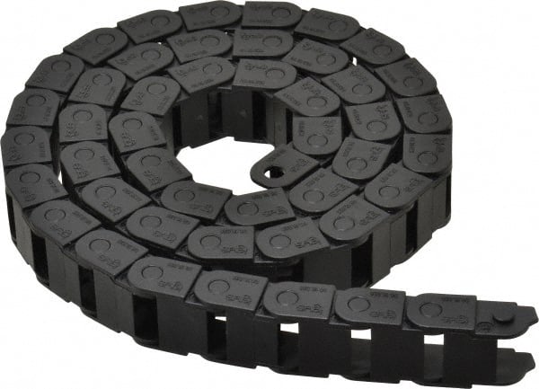 Igus - 3 Ft. Long, Igumid G, Fixed Open Cable and Hose Carrier - 0.63 Inch Inside Width x 0.41 Inch Inside Height, 0.89 Inch Outside Width x 0.59 Inch Outside Height, 1.1 Inch Bend Radius - Exact Tooling