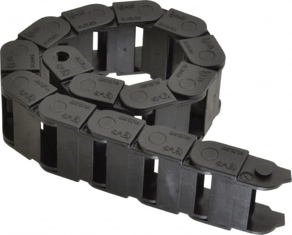 Igus - 1 Ft. Long, Igumid G, Fixed Open Cable and Hose Carrier - 0.79 Inch Inside Width x 0.41 Inch Inside Height, 1.06 Inch Outside Width x 0.59 Inch Outside Height, 1.1 Inch Bend Radius - Exact Tooling