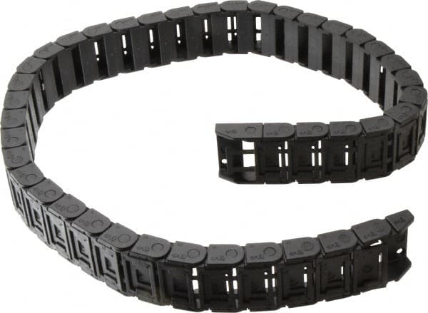 Igus - 3 Ft. Long, Igumid G, Snap Open Cable and Hose Carrier - 1.18 Inch Inside Width x 0.41 Inch Inside Height, 1.46 Inch Outside Width x 0.59 Inch Outside Height, 1.1 Inch Bend Radius - Exact Tooling