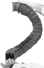 Igus - 1 Ft. Long, Igumid G, Snap Open Cable and Hose Carrier - 1.26 Inch Inside Width x 1.26 Inch Inside Height, 1.97 Inch Outside Width x 1.97 Inch Outside Height, 5.91 Inch Bend Radius - Exact Tooling