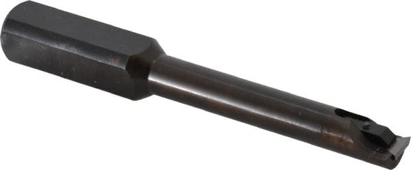 Made in USA - 0.55" Min Bore Diam, 5" OAL, 3/4" Shank Diam, Indexable Boring Bar - 3" Max Bore Depth, TPEE 730 Insert, Clamp Holding Method - Exact Tooling