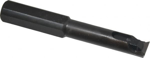 Made in USA - 0.475" Min Bore Diam, 3-1/4" OAL, 1/2" Shank Diam, Indexable Boring Bar - 1-3/4" Max Bore Depth, TPEE 730 Insert, Clamp Holding Method - Exact Tooling