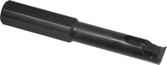 Made in USA - 0.475" Min Bore Diam, 3-1/4" OAL, 1/2" Shank Diam, Indexable Boring Bar - 1-3/4" Max Bore Depth, TPEE 730 Insert, Clamp Holding Method - Exact Tooling