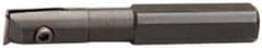 APT - 1/2" Min Bore Diam, 4-1/4" OAL, 3/4" Shank Diam, Indexable Boring Bar - 2-1/4" Max Bore Depth, TPG 221 Insert, Screw Holding Method - Exact Tooling