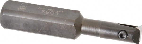 APT - 1/2" Min Bore Diam, 3-1/2" OAL, 3/4" Shank Diam, Indexable Boring Bar - 1-1/2" Max Bore Depth, TPG 221 Insert, Screw Holding Method - Exact Tooling