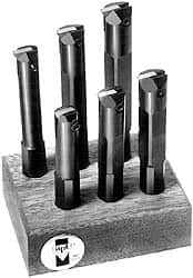 APT - 1-1/2, 2, 2-1/4, 2-3/4, 3, 3-3/4" Max Bore, 1/2" Min Bore Smallest Bar, 5/8" Min Bore Largest Bar, Steel Indexable Boring Bar Set - Exact Tooling