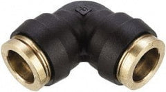 Parker - 1/4" Tube OD, Composite Push-to-Connect Tube Union Elbow - Tube to Tube Connection, 250 Max psi, Buna-N O-Ring, -40 to 200°F Working Temp - Exact Tooling