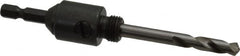 Starrett - 9/16 to 1-3/16" Tool Diam Compatibility, Straight Shank, Stainless Steel Integral Pilot Drill, Hole Cutting Tool Arbor - 1/4" Min Chuck, Hex Shank Cross Section, Threaded Shank Attachment, For SH, DH, CT & D Hole Saws - Exact Tooling