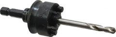 Starrett - 1-1/4 to 8-9/32" Tool Diam Compatibility, Straight Shank, Stainless Steel Integral Pilot Drill, Hole Cutting Tool Arbor - 3/8" Min Chuck, Hex Shank Cross Section, Threaded Shank Attachment, For SH, DH, CT & D Hole Saws - Exact Tooling