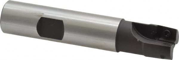 Cutting Tool Technologies - 5/8" Cut Diam, 0.38" Max Depth of Cut, 5/8" Shank Diam, 3-1/4" OAL, Indexable Square Shoulder End Mill - APKT 1003... Inserts, Weldon Shank, 90° Lead Angle - Exact Tooling