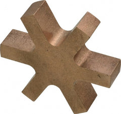 Boston Gear - 1-3/8" Max Bore Diam, FC25 Coupling Size, Flexible 3-Jaw Insert Coupling - 2-1/2" OD, Bronze, Order 2 Hubs & 1 Insert for Complete Coupling - Exact Tooling