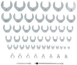 Proto - 53 Piece 3/8" Drive Open End Crowfoot Wrench Set - 3/8 to 3" - Exact Tooling