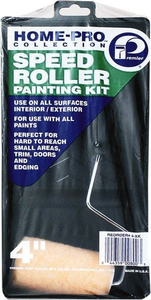 Premier Paint Roller - 3/8" Nap, Wall Paint Roller Set - 10" Wide, Steel Frame, Includes Paint Tray, Roller Cover & Frame - Exact Tooling