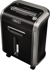 FELLOWES - 5/32 x 1-1/2" Strip, Cross Cut Manual Shredder - 10-7/16" Long x 15-3/8" Wide x 21" High, Level 4 Security, 6 Gal Wastebasket - Exact Tooling